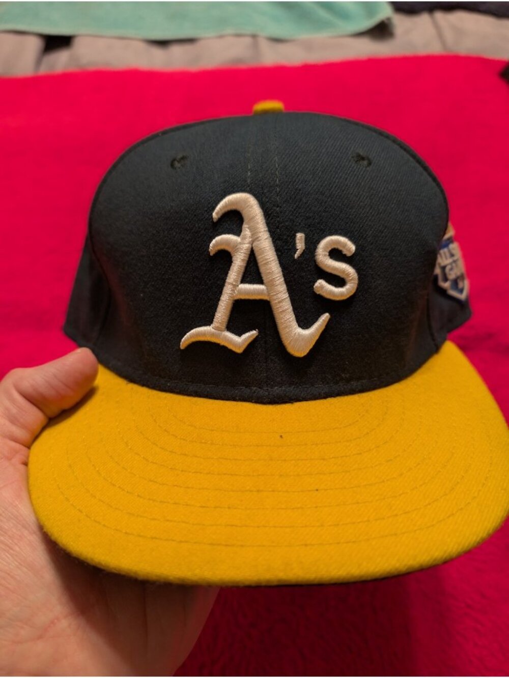 New Era 59FIFTY Oakland Athletics All Star Game Fitted Hat Green Gold 7 1/4 USA